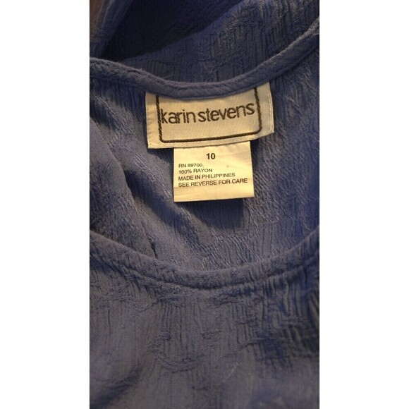 Vintage‎ Karin Stevens Women's 10 Rayon Maxi Phillipines 90's  Sheath Tank Dress - Picture 5 of 6